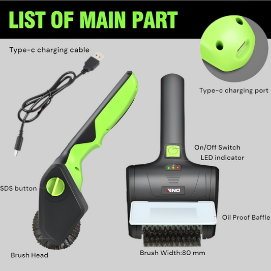 Rechargeable Electric Cleaning Grill Brush